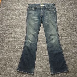 7 For All Mankind Flare Jeans Women 30 Cotton Stretch Y2K Made in the USA 30X34